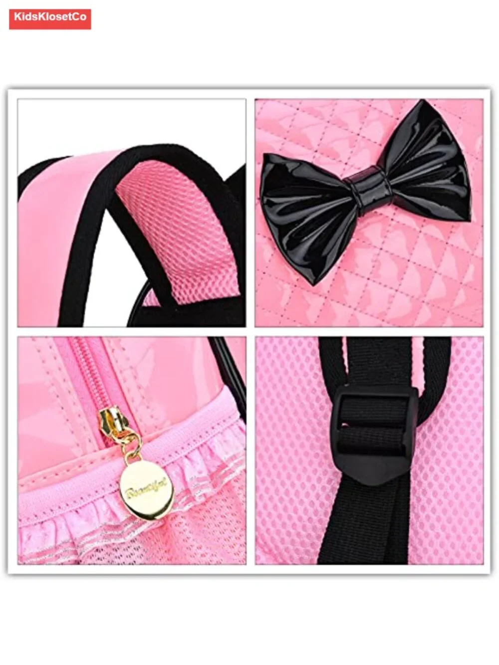 Waterproof Kids Backpack with Bow Design, Daypack for School